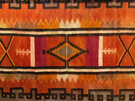 Studio Bathroom Hallway Tapestry Burnt Orange — #9D2C26